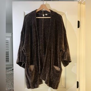 EUC Anthropologie MOTH Chenille Cardigan in Brown (S)
